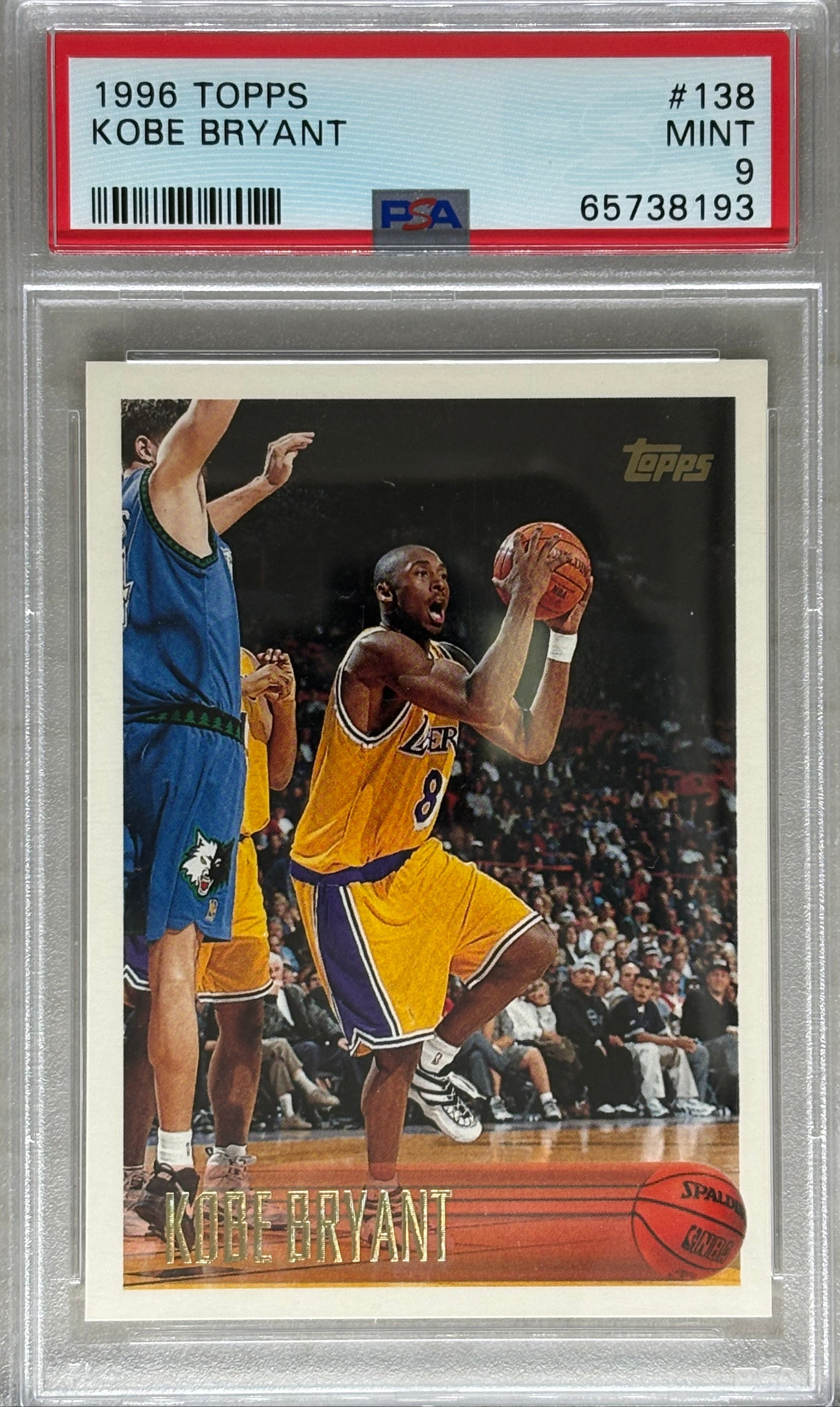 1996 Topps Rookie Kobe Bryant PSA 9