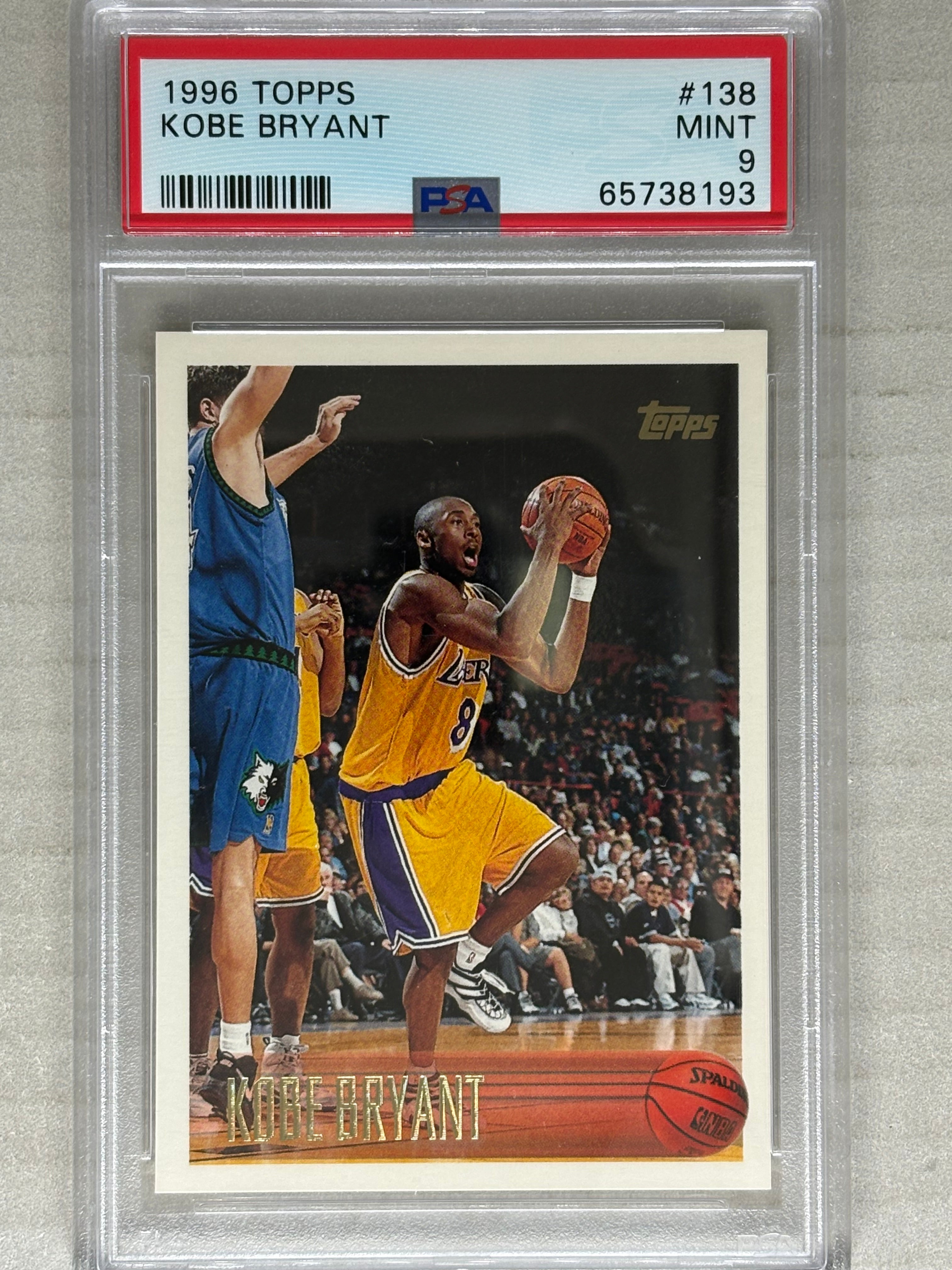 1996 Topps Rookie Kobe Bryant PSA 9