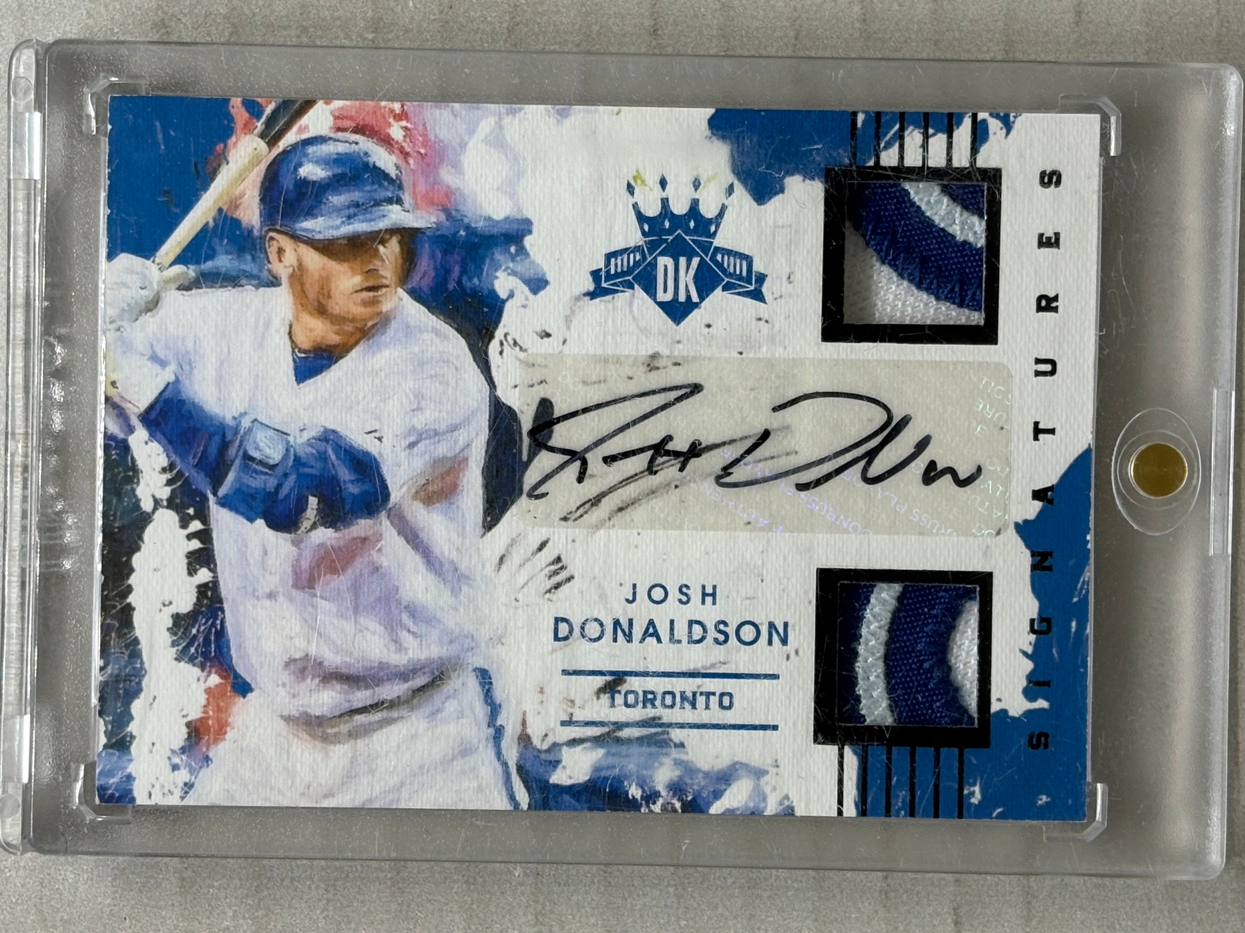 2016 Panini Diamond Kings 1/1 Dual Patch Auto Josh Donaldson