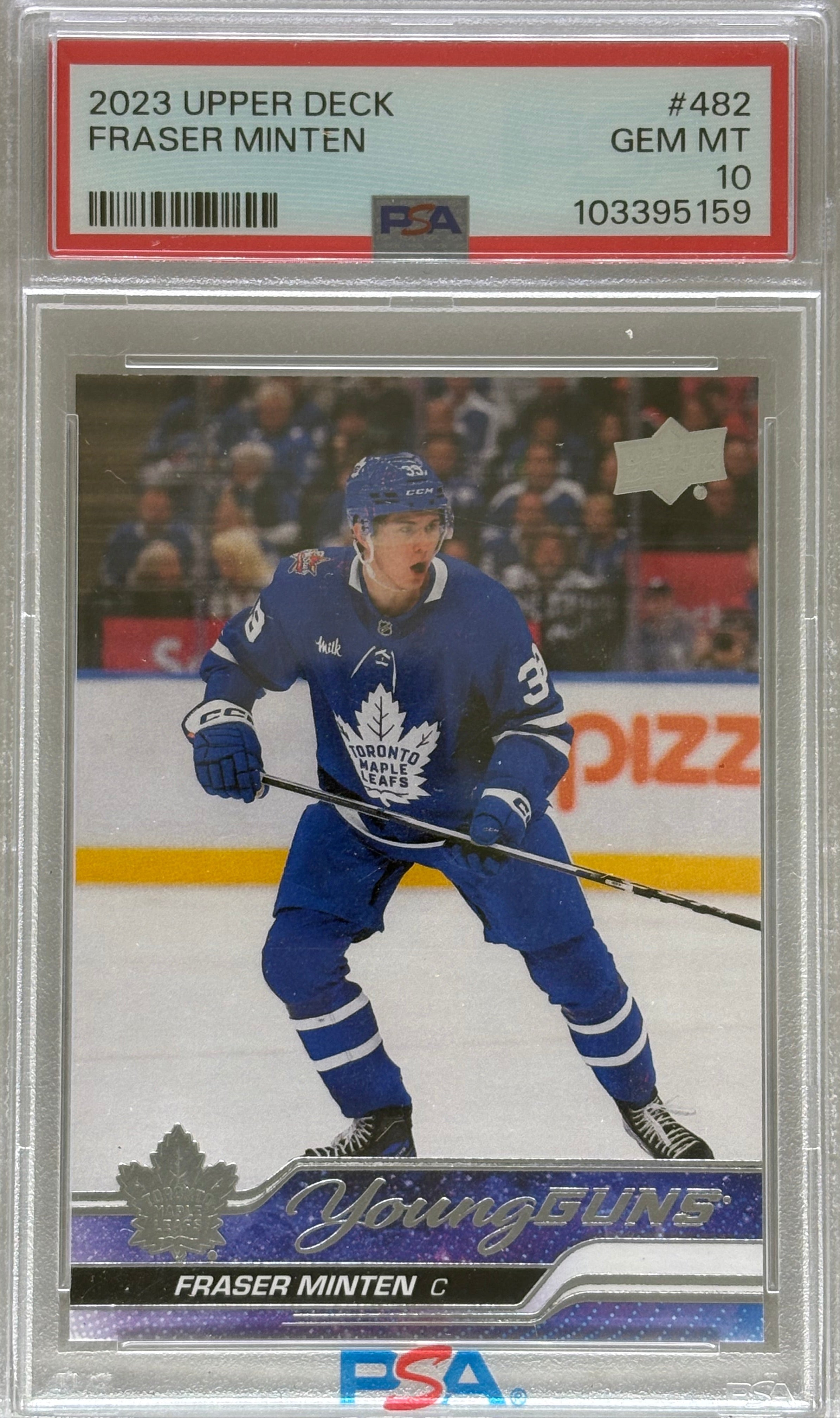2023 Upper Deck Young Guns Fraser Minten PSA 10