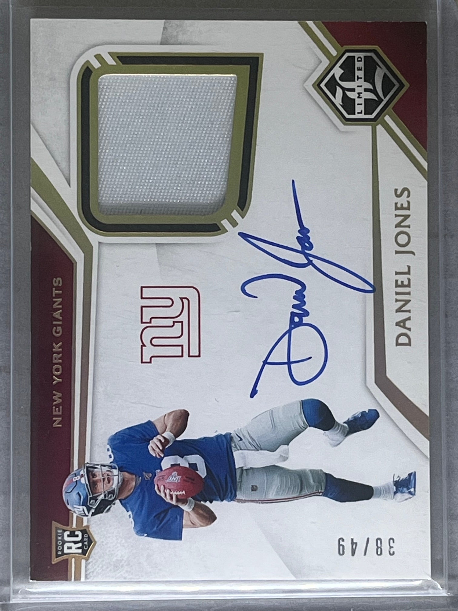 2019 Panini Limited Gold Spotlight  Daniel Jones RPA /49