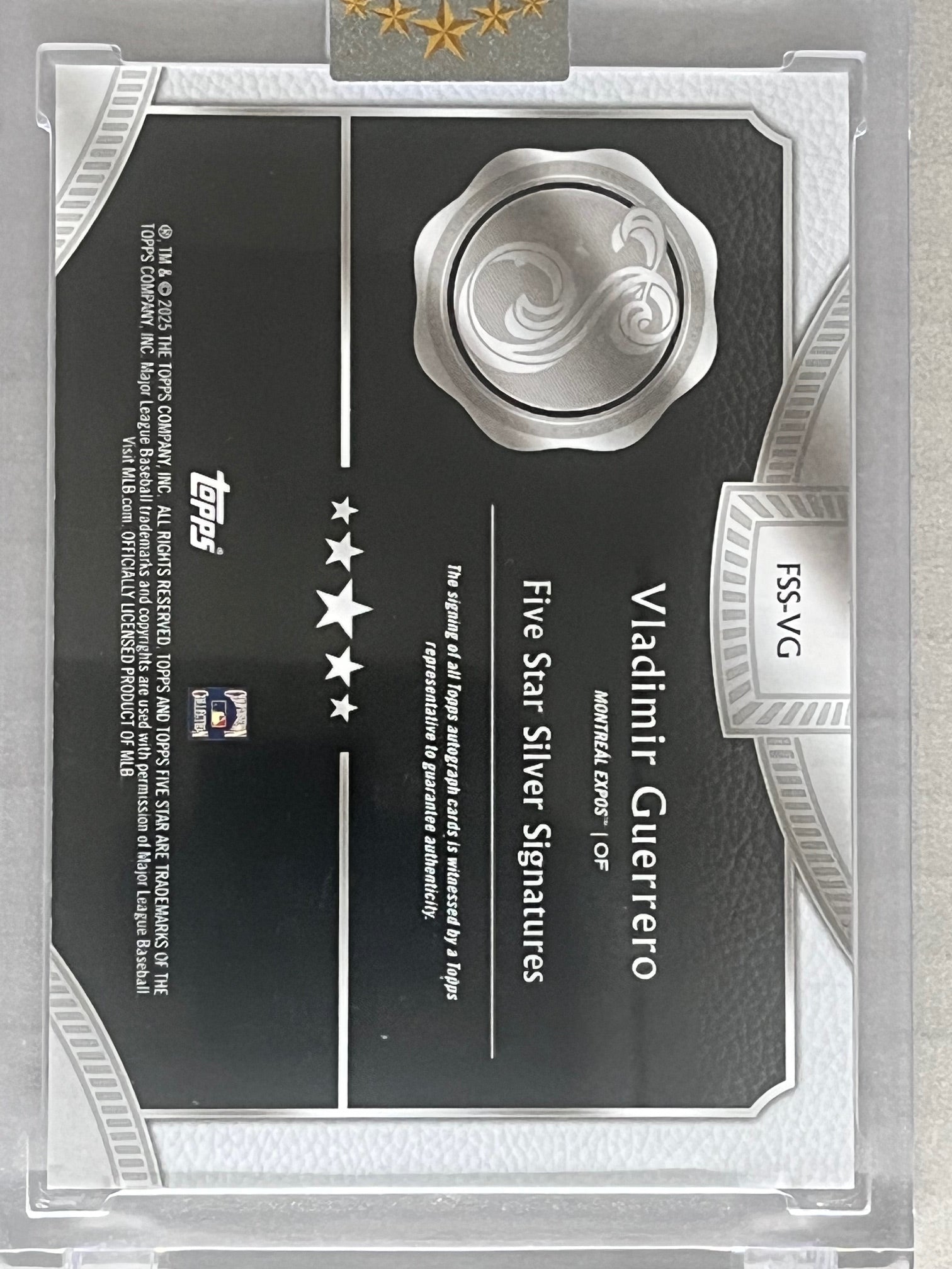 2025 Topps Five Star Silver Signatures Vladimir Guerrero #FSS-VG Blue /20