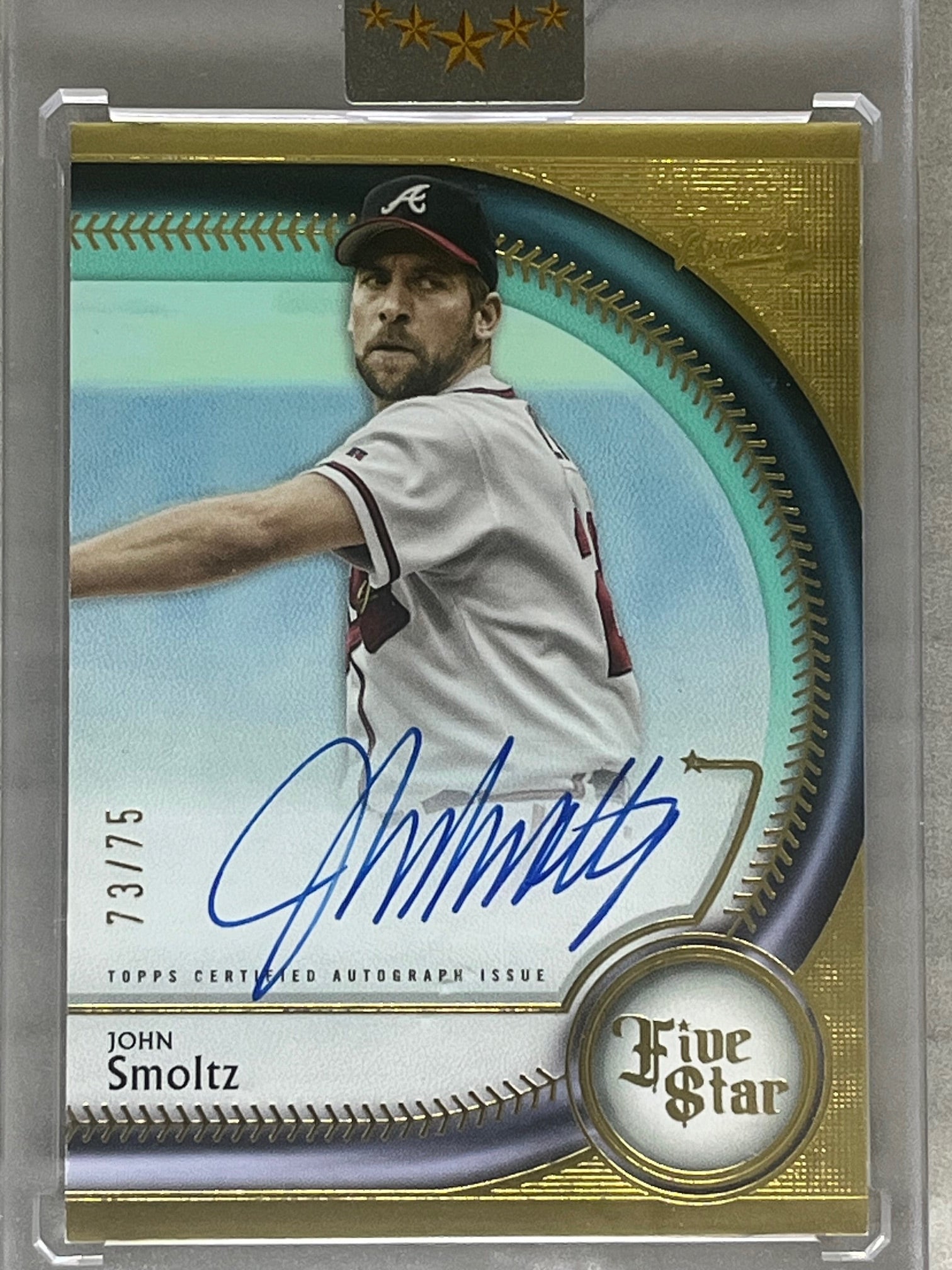 2025 Topps Five Star Autographs #FSA-JS John Smoltz ON CARD AUTO #’d /75