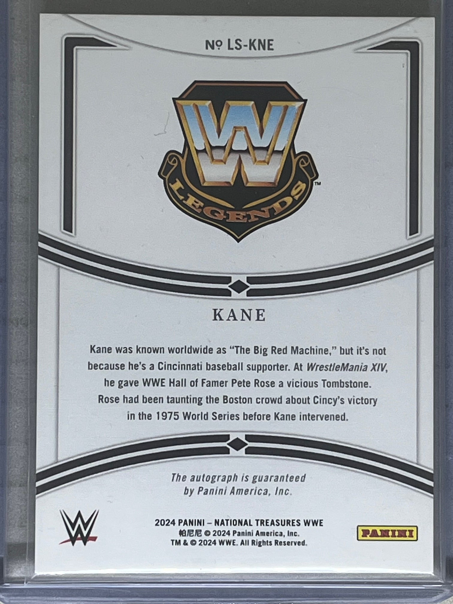 2024 National Treasures WWE Kane Legendary Auto Gold /10