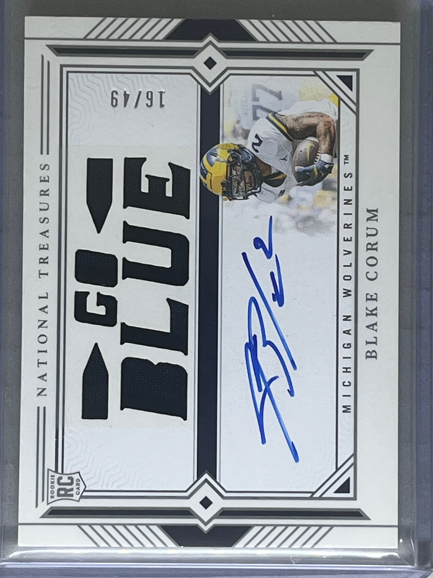 2024 National Treasures Collegiate Blake Corum  Rookie On Card Auto /49
