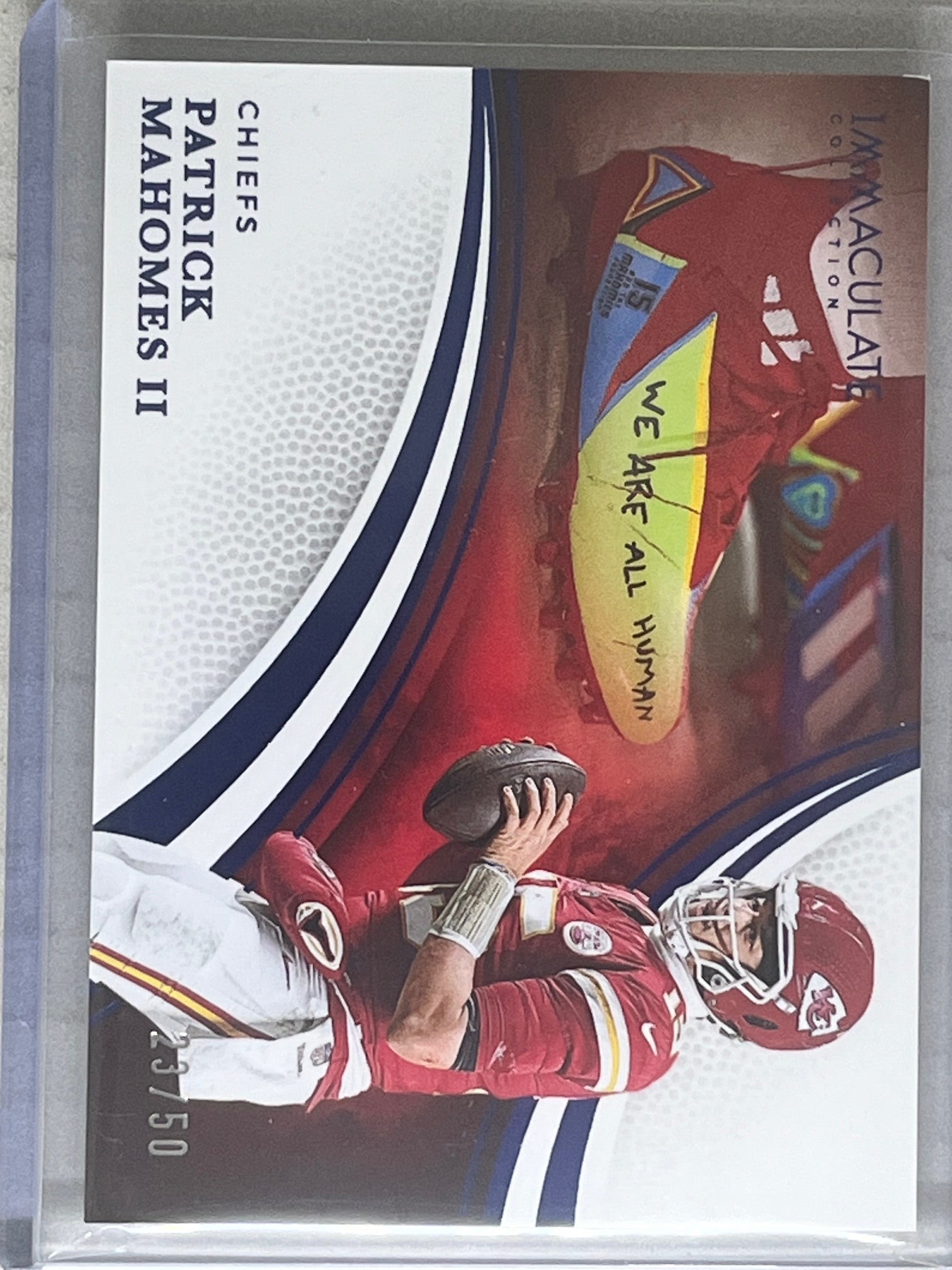 2025 Panini Immaculate Collection - Cleats Patrick Mahomes II #65 Blue /50