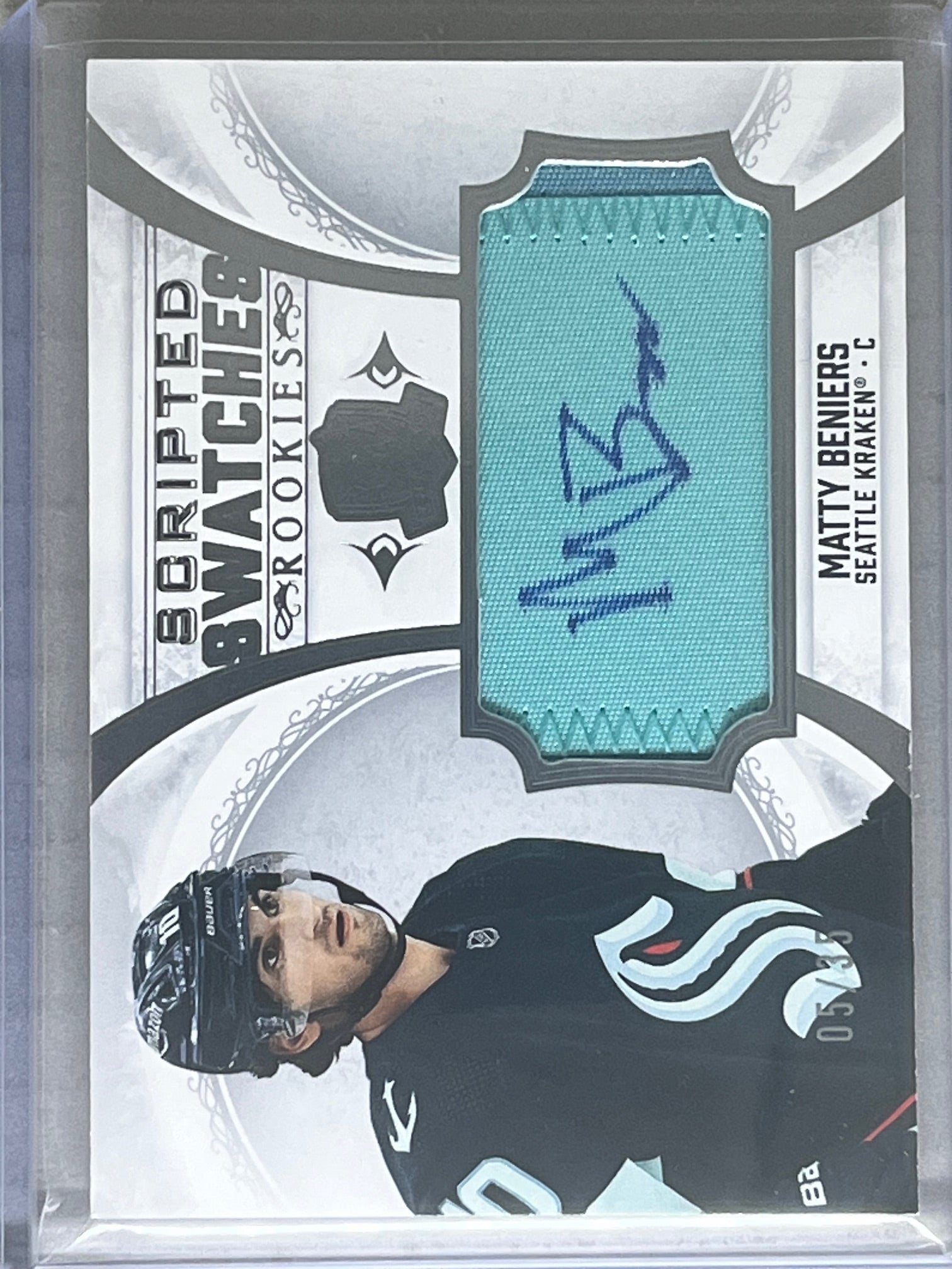 2022-23 Upper Deck the Cup Scripted Swatches Rookies Matty Beniers /35