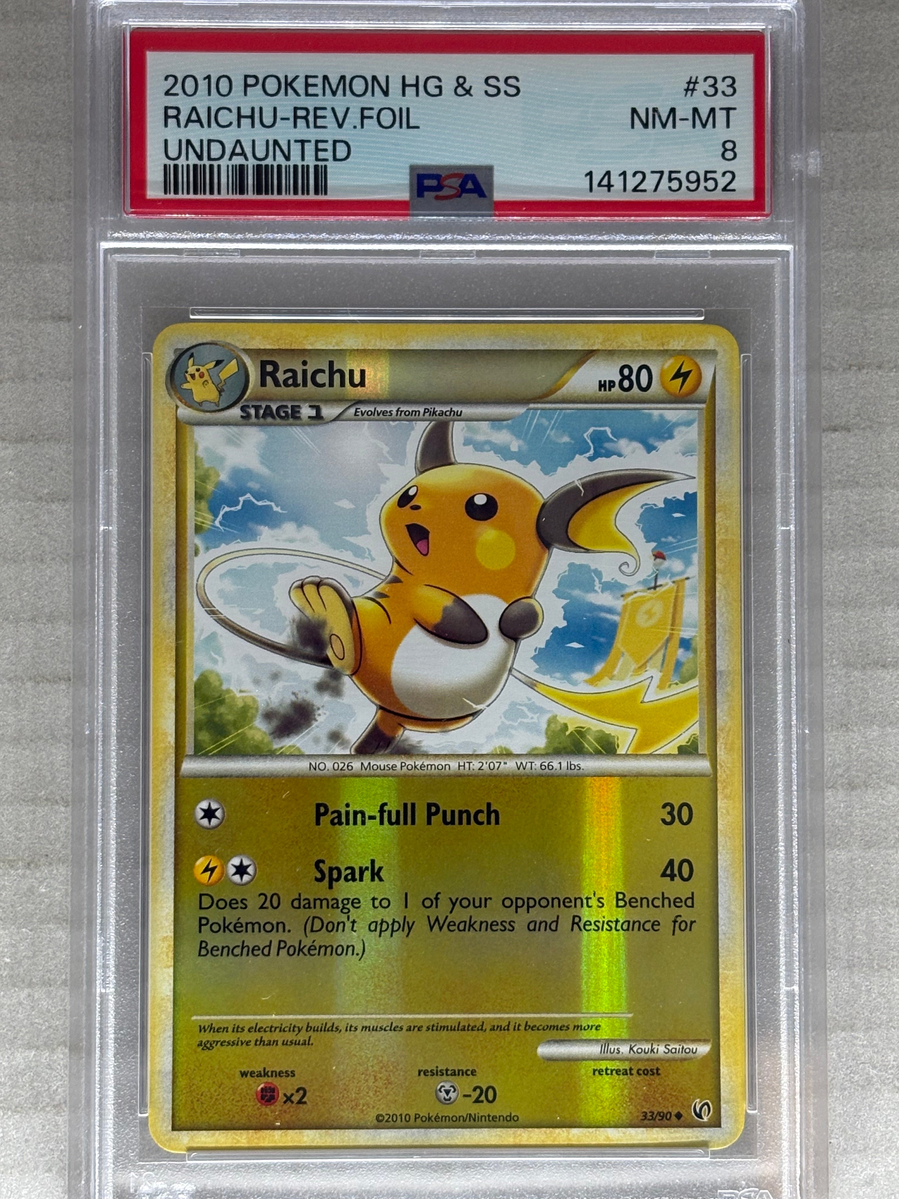 2010 SoulSilver Collection Raichu Undaunted Rev. Foil