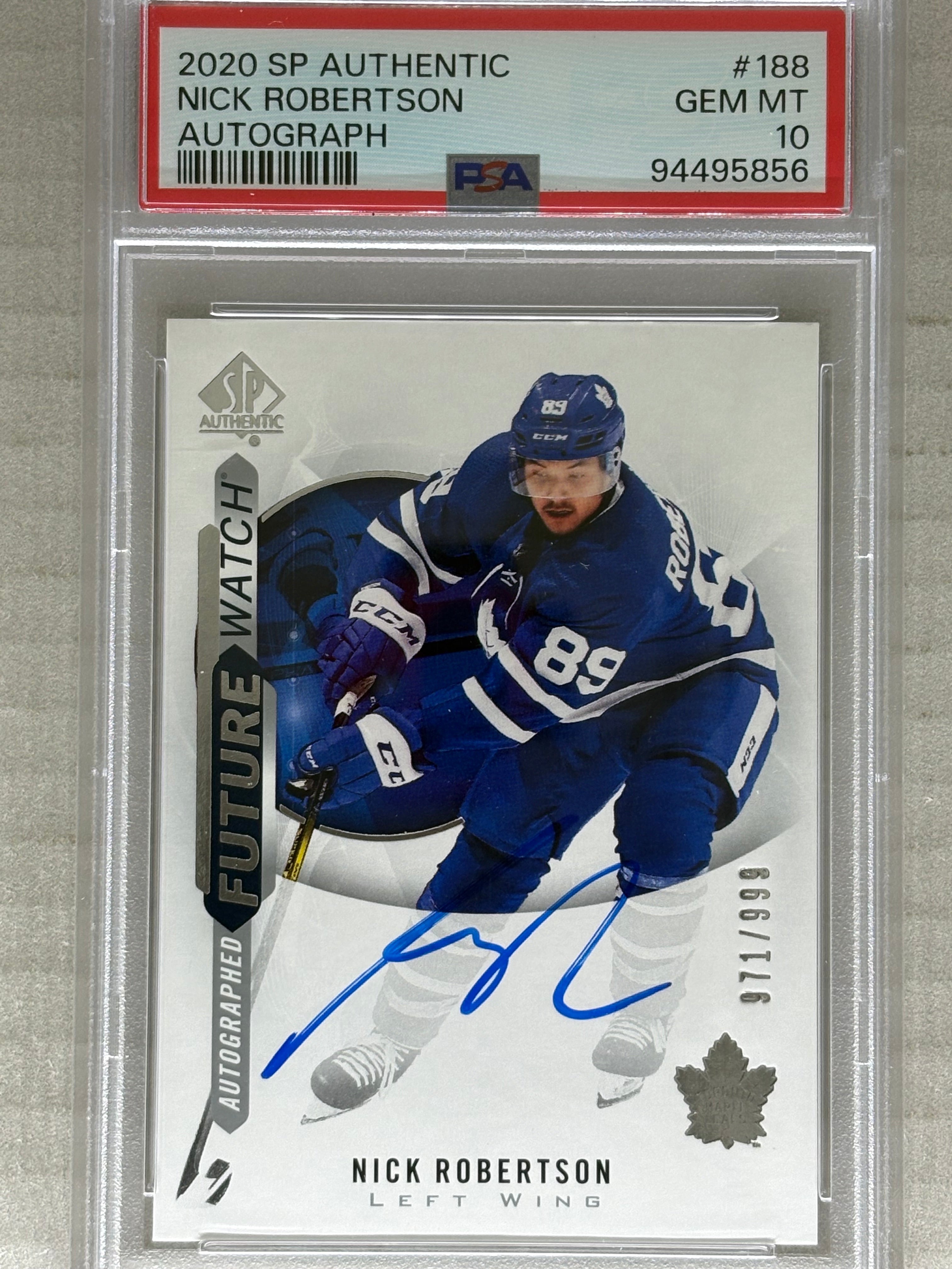 2020 SP Authentic Future Watch auto Nick Robertson /999 PSA 10