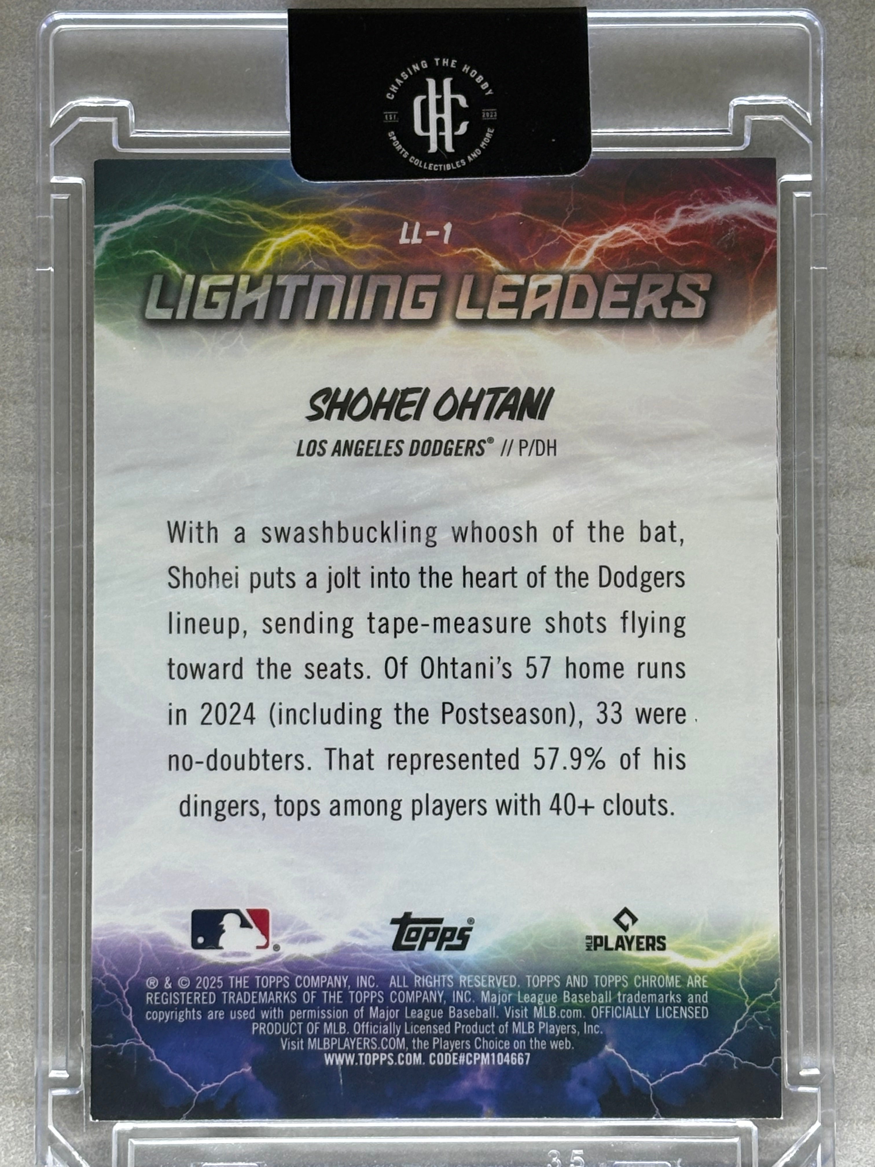 2025 Topps Chrome Shohei Ohtani Lightning Leaders