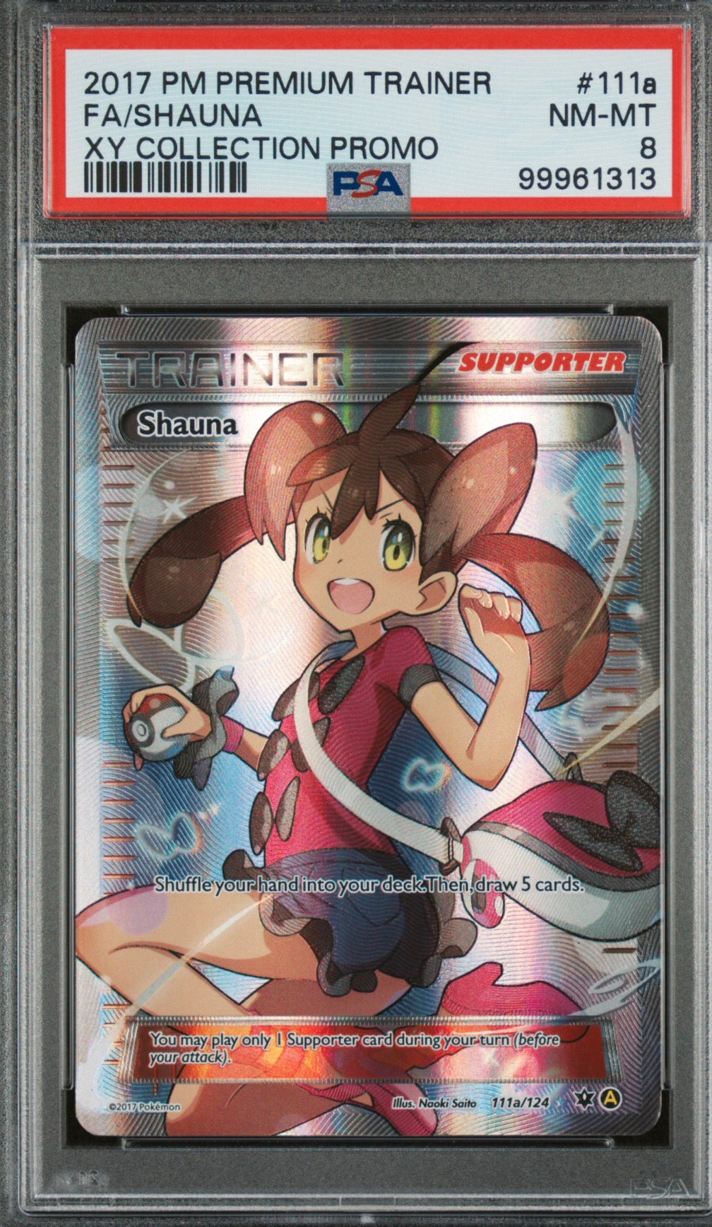 2017 XY Premium Trainer Collection Promo Shauna Full Art PSA 8