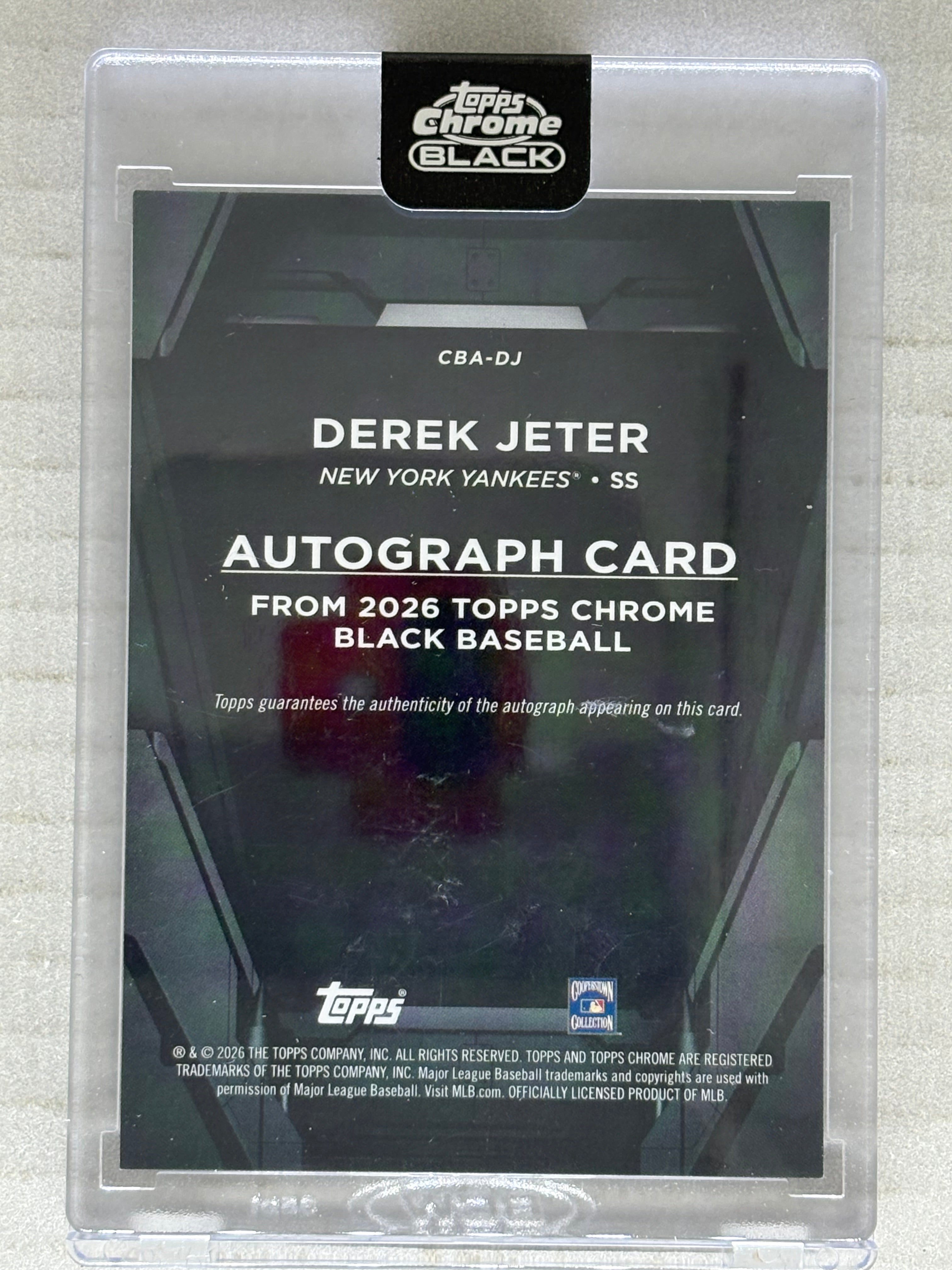 2026 Topps Chrome Black Autograph /10 Derek Jeter