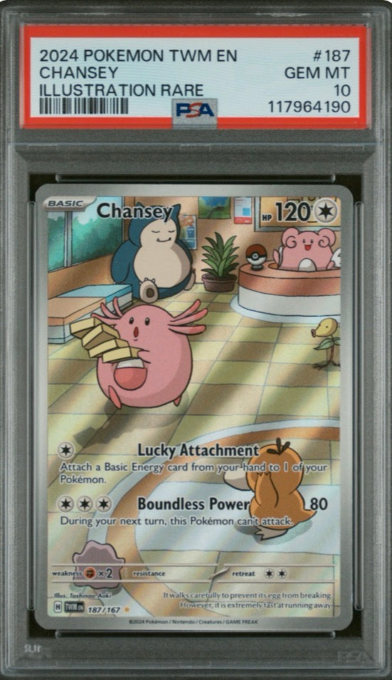 2024 Twilight Masquerade Chansey IR PSA 10 187/167
