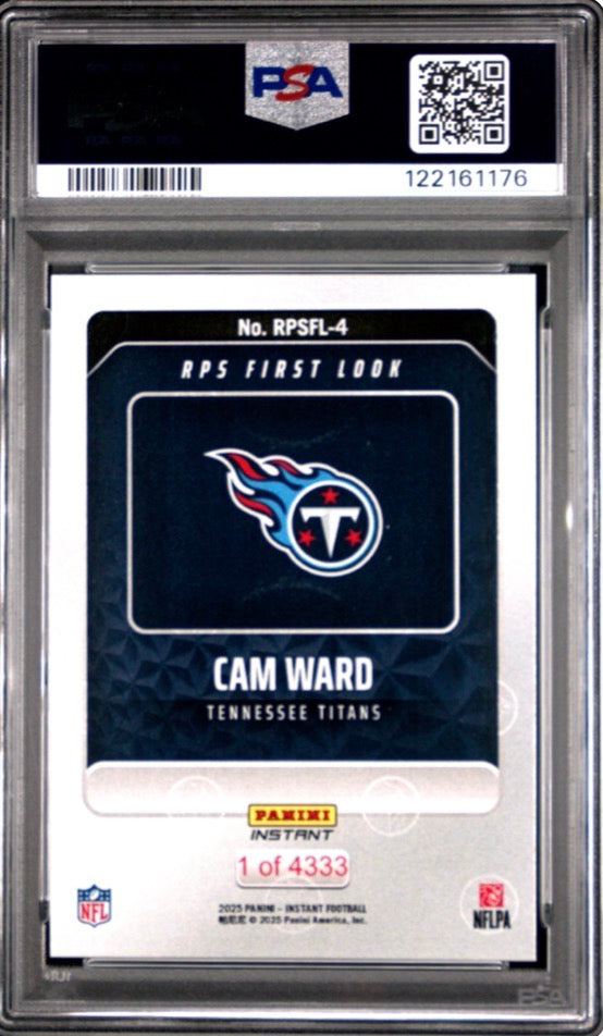 2025 Panini Instant NFL Cam Ward RPS First Look PSA 10