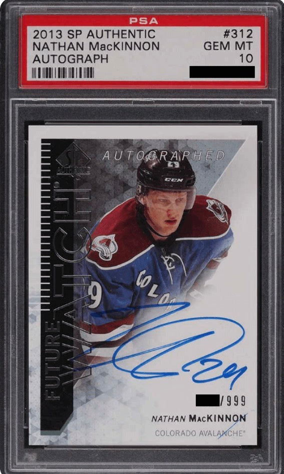2013 SP Authentic Future Watch Auto Nathan MacKinnon PSA 10