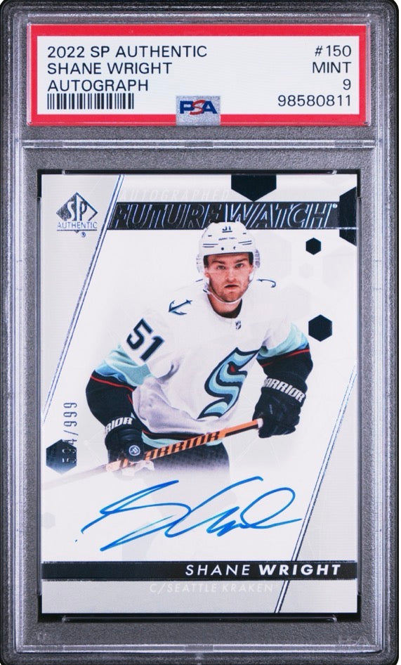 2022 SP Authentic Future Watch Auto Shane Wright PSA 9