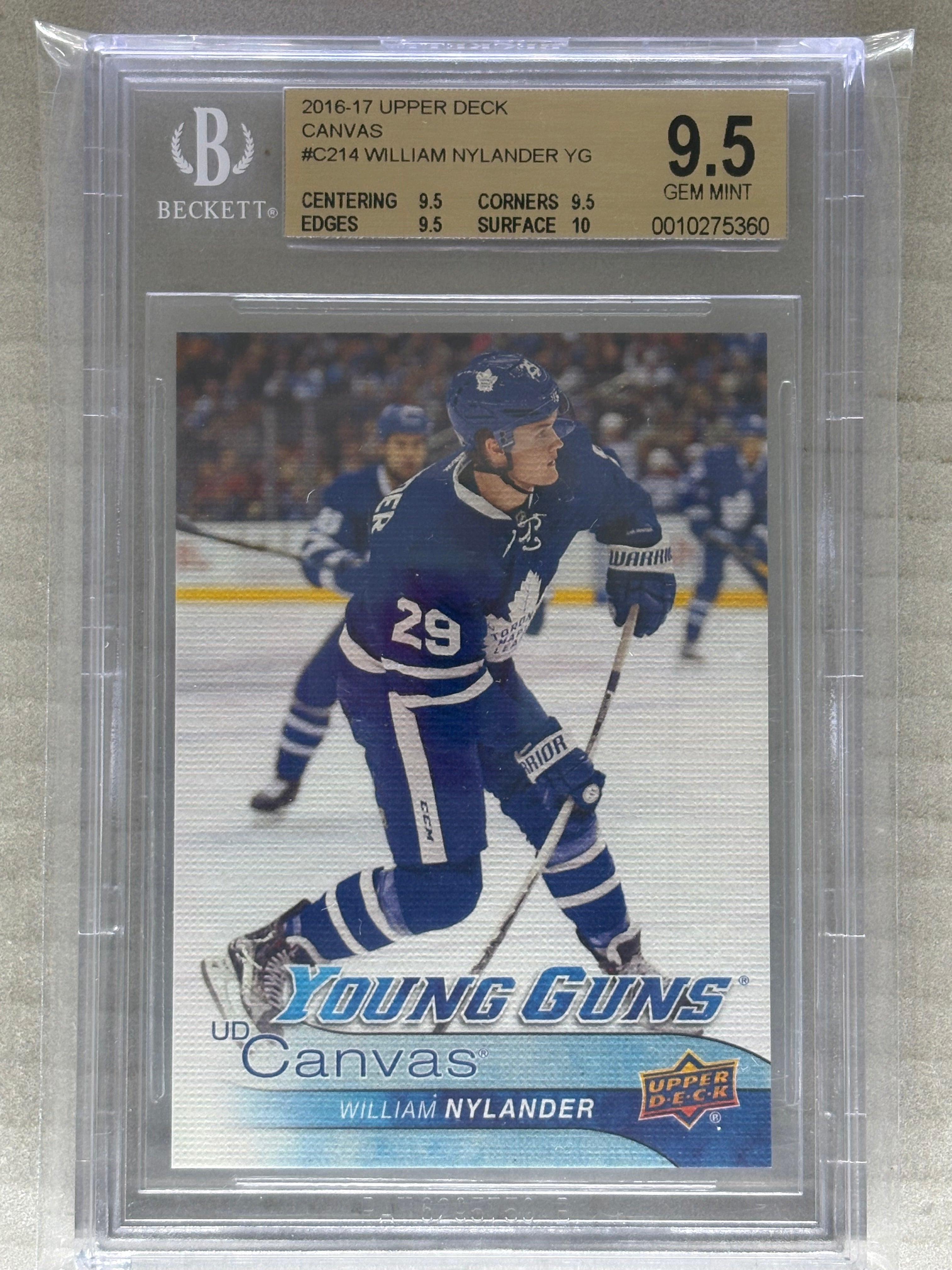 2016-17 Upper Deck Young Guns Canvas William Nylander BGS 9.5