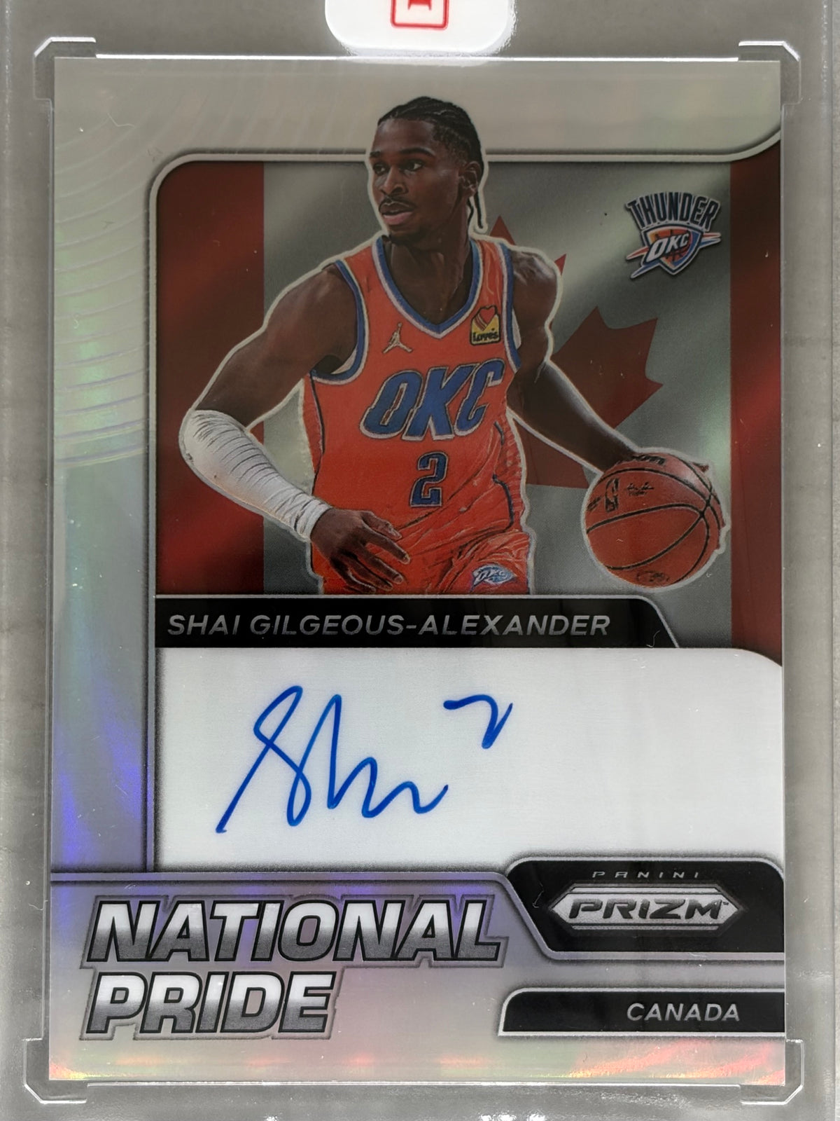 2021-22 Chronicles Shai Gilgeous Alexander Prizm National Pride Auto /49