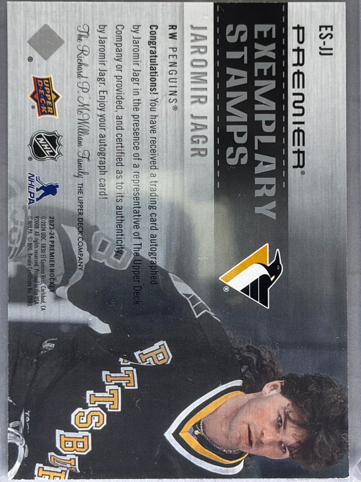 2025-26 2023-24 Premier Update Exemplary Stamps Jaromir Jagr /10