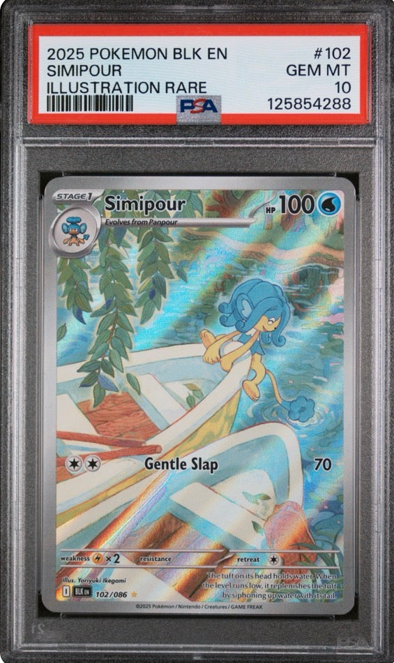 2025 Black Bolt Simipour IR PSA 10 102/086