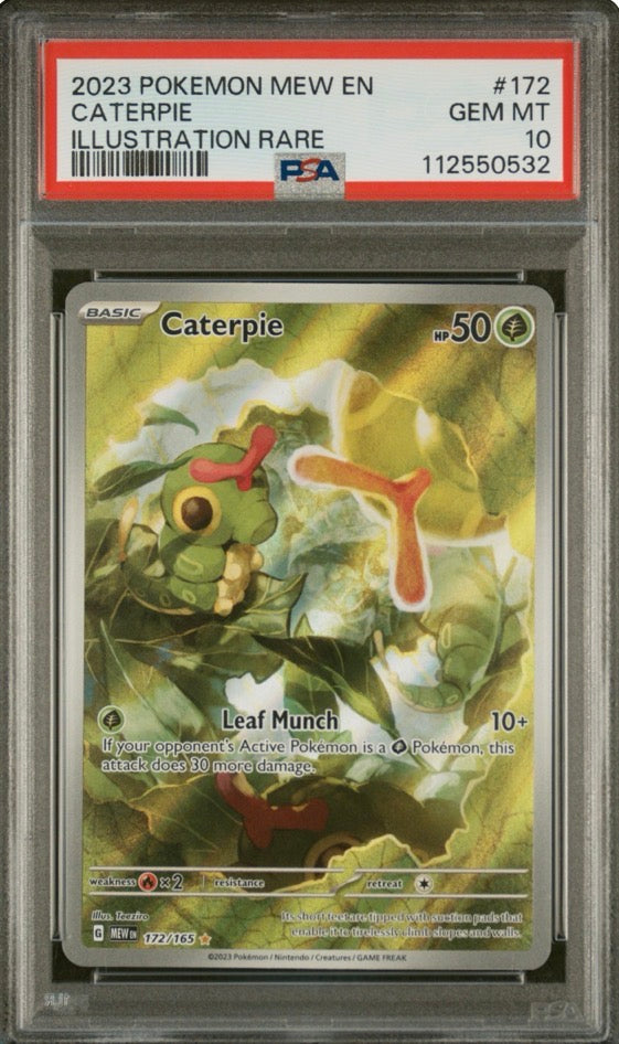 2023 Scarlet & Violet 151 Caterpie IR PSA 10 172/165