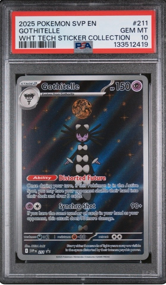 2025 Scarlet & Violet Promo Gothitelle Tech Sticker Collection PSA 10 #211