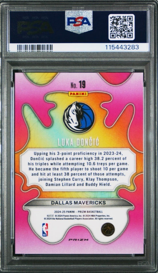 2024 Prizm Groovy Luka Doncic PSA 10