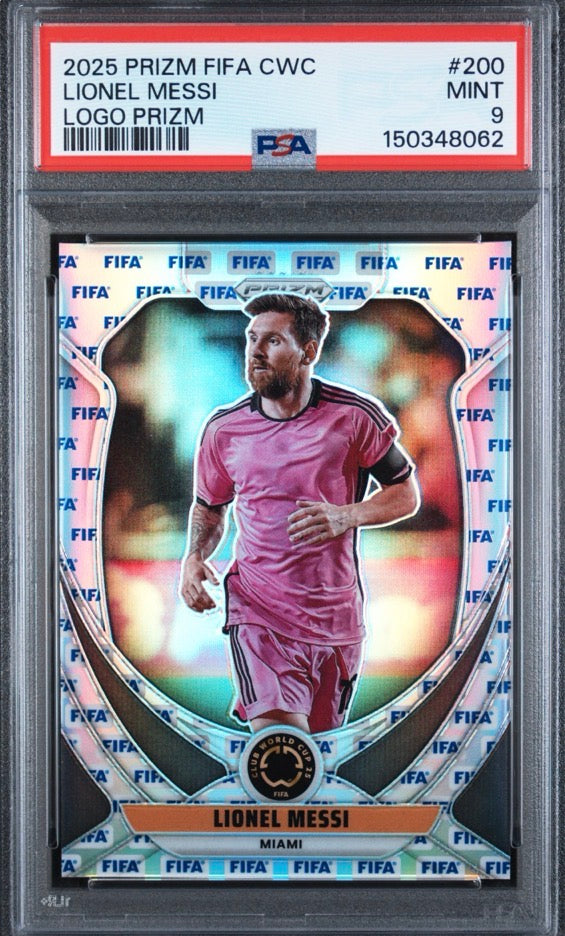2025 Prizm Fifa CWC Logo Prizm Lionel Messi /25 PSA 9