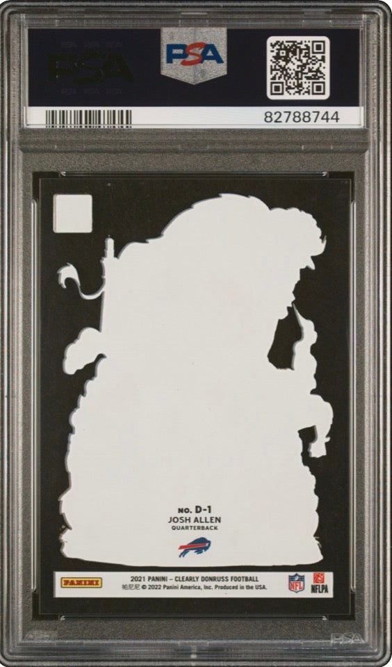 2021 Clearly Donruss Downtown Josh Allen PSA 9