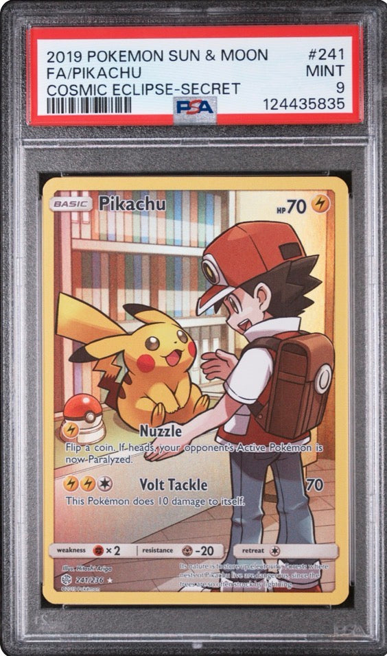 2019 Cosmic Eclipse Pikachu Secret Rare PSA 9 241/236
