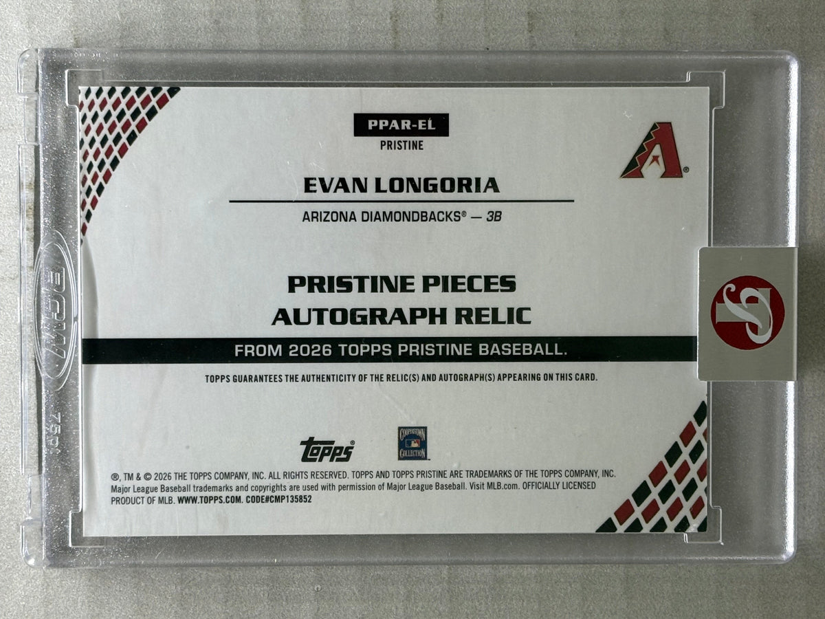 2026 Topps Pristine Evan Longoria Autograph Relic /50
