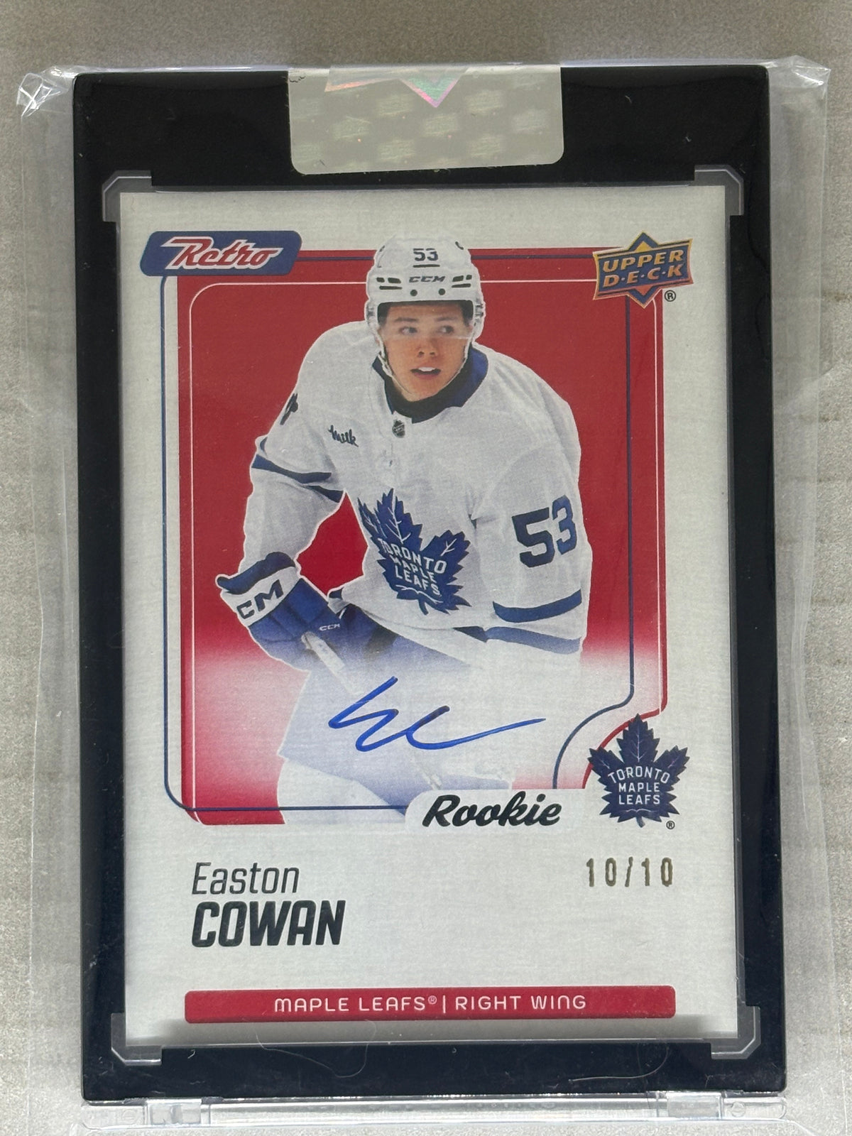 2025-26 Clear Cut Retro Rookie Easton Cowan /10