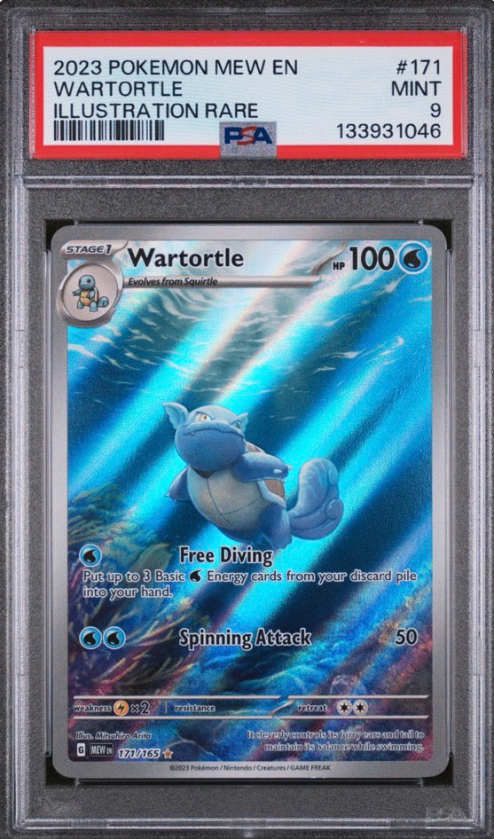2023 Pokémon Mew EN Wartortle Illustration Rare PSA 9 171/165