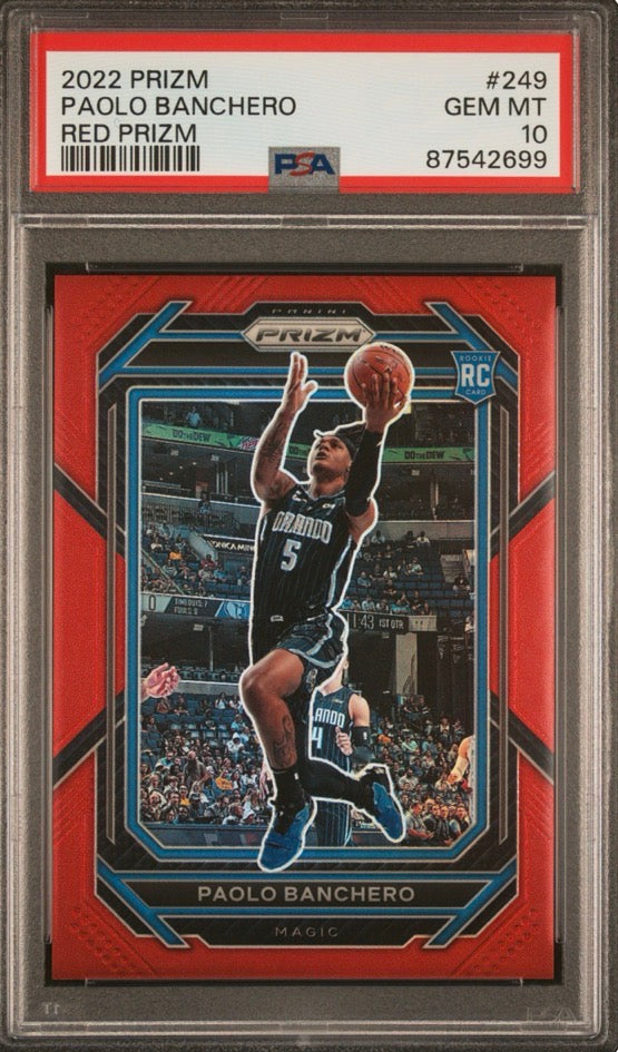 2022 Panini Prizm Paolo Banchero Red Prizm #249 PSA 10