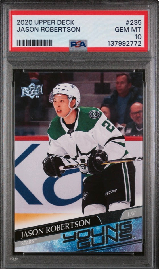 2020-21 Upper Deck Series 1 Young Guns Jason Robertson PSA 10