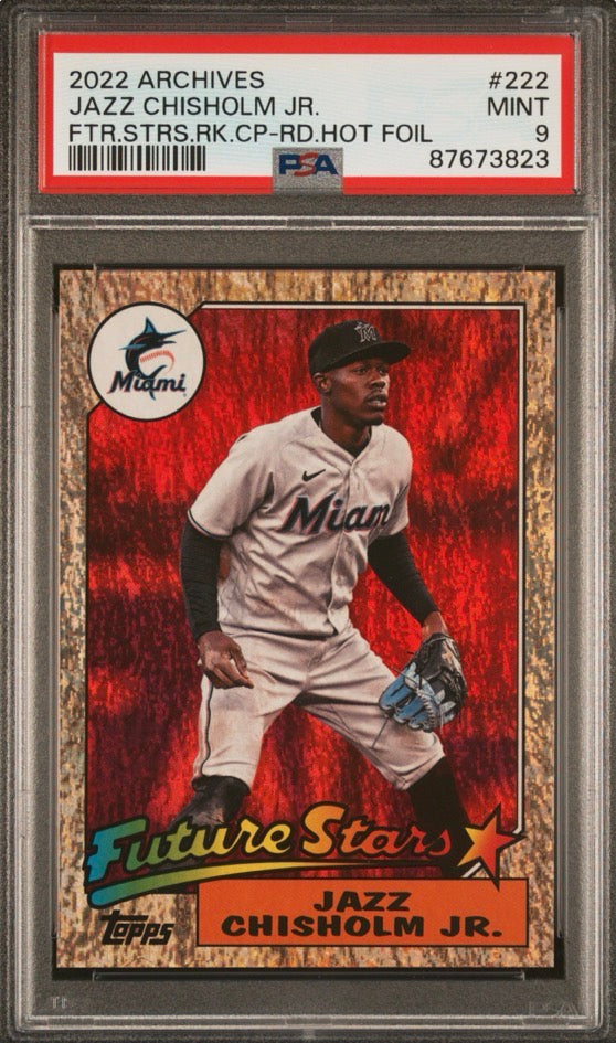 2022 Topps Archives Future Stars Hot Foil Jazz Chisholm Jr. PSA 9