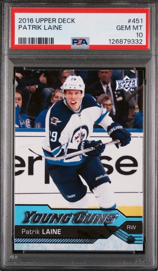 2016-17 Upper Deck Series 2 Young Guns Patrik Laine PSA 10