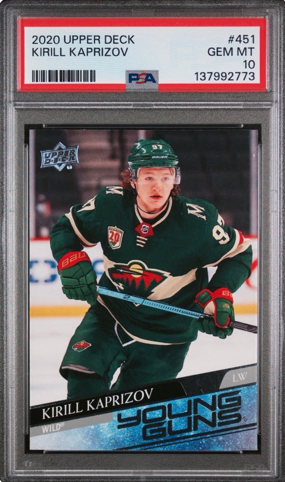2020-21 Upper Deck Series 2 Young Guns Kirill Kaprizov PSA 10