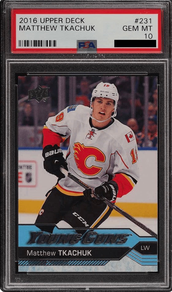 2016-17 UD Series One Young Guns Matthew Tkachuk PSA 10