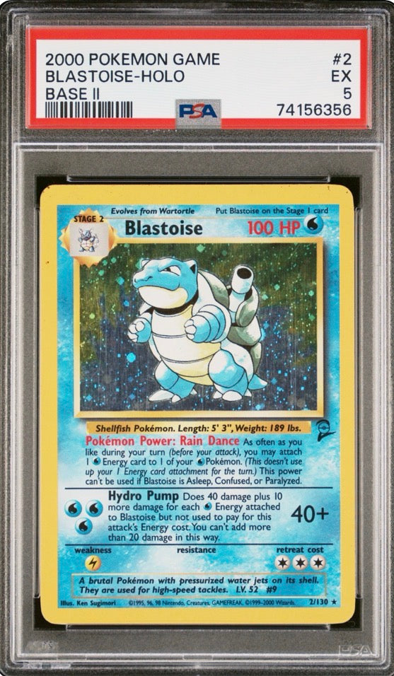 2000 Pokemon Game Base II Blastoise Holo PSA 5
