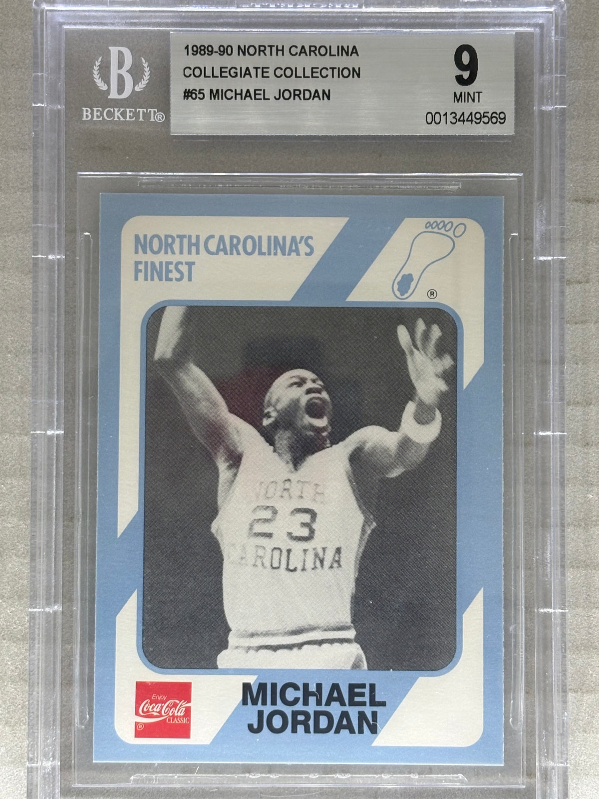 1989 North Carolins Michael Jordan Collegiate Collection PSA 9