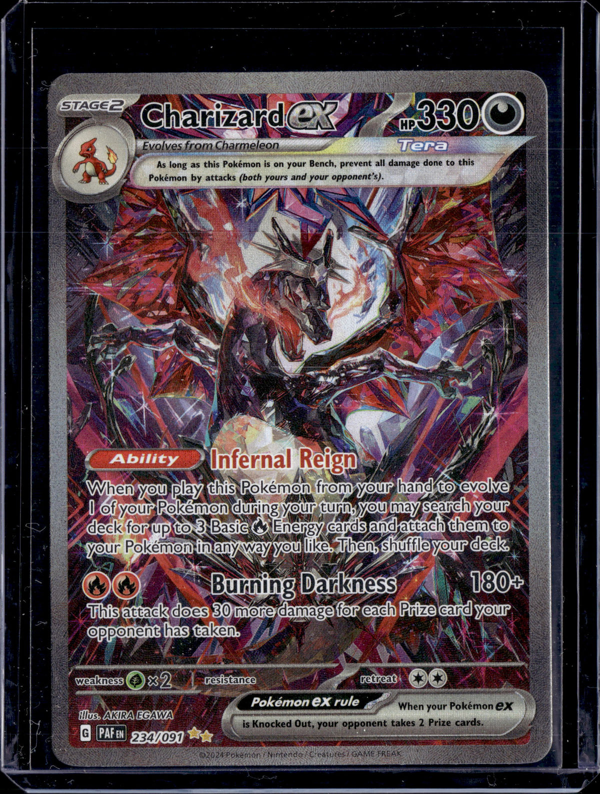 Pokemon Card Charizard ex 234/091 Scarlet & Violet Paldean Fates