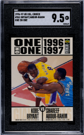 SGC 9.5 1996-97 UD COLLECTOR'S CHOICE KOBE BRYANT 1 ON 1 ROOKIE- LOW POP