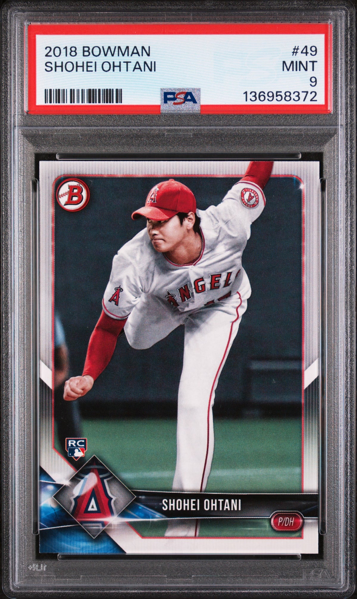 2018 Bowman # 49 Shohei Ohtani (RC) PSA 9