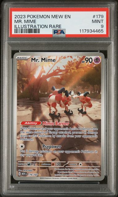 2023 Mr. Mime 179/165 Illustration Rare Scarlet & Violet 151 PSA 9