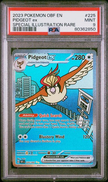 2023 Obsidian Flames Pidgeot ex SIR PSA 9