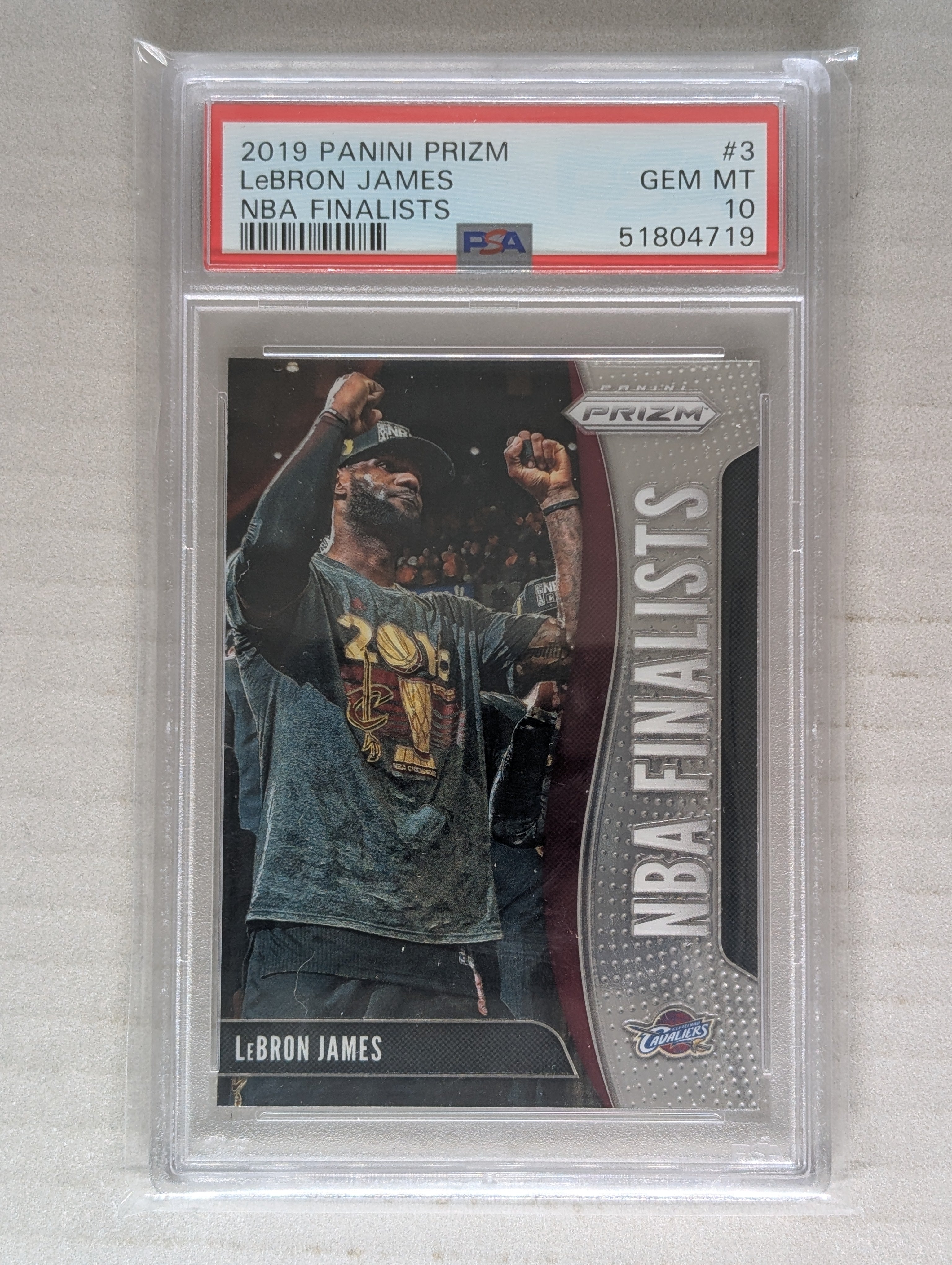 2019 Panini Prizm LeBron James NBA Finalists PSA 10