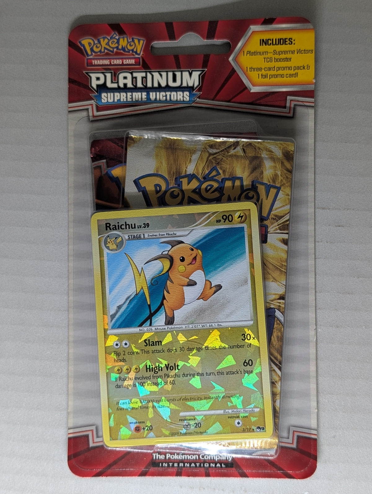 2009 Platinum Supreme Victors Checklane Blister (Raichu Promo)