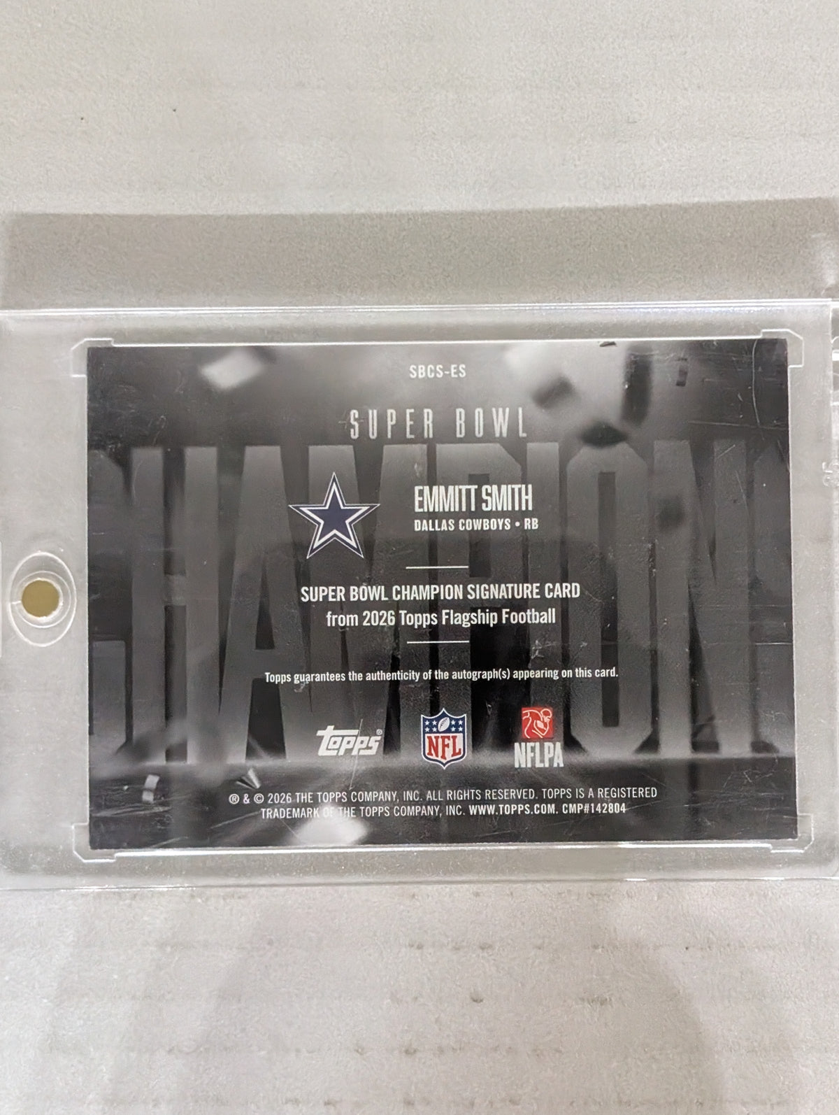 2026 Topps Flagship Emmitt Smith Dallas Cowboys Super Bowl Auto