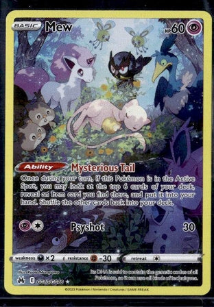 2023 Crown Zenith: Galarian Gallery Mew Holo Rare (B)